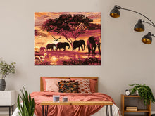 Load image into Gallery viewer, Elephants On Sunset
