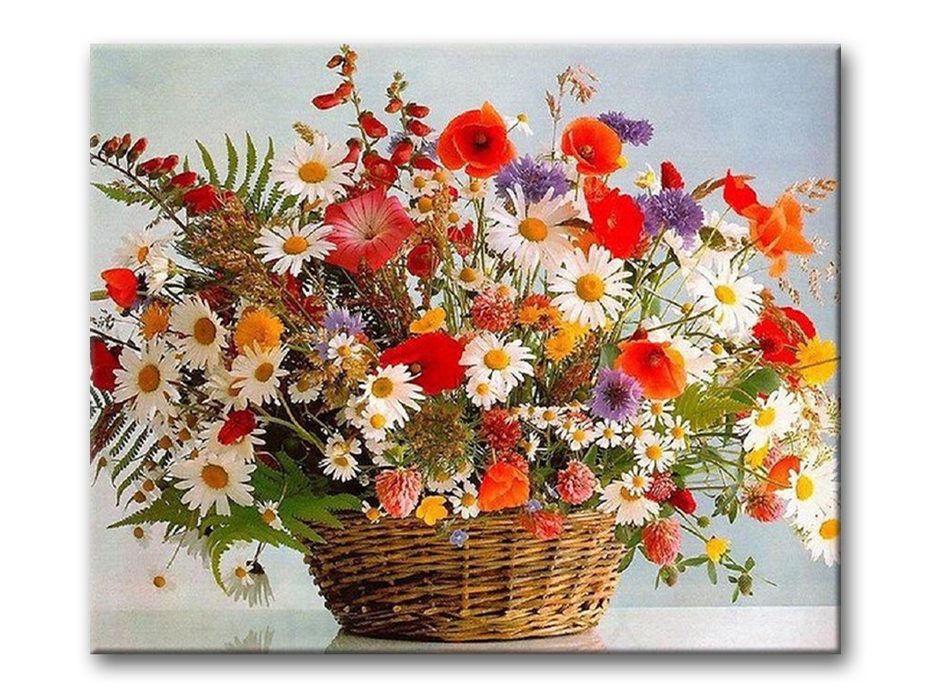 Basket Full Of Flowers