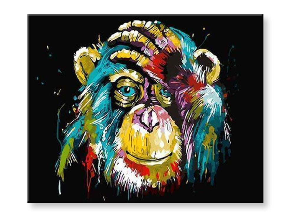 Abstract Funky Monkey - Paint by Numbers